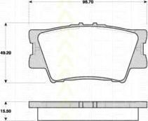 TRISCAN 8110 13069 комплект тормозных колодок, дисковый тормоз на TOYOTA CAMRY седан (_XV4_)