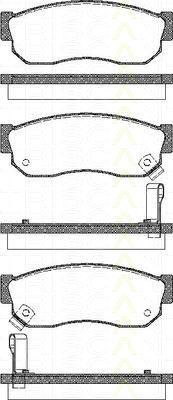 TRISCAN 8110 14035 комплект тормозных колодок, дисковый тормоз на NISSAN SUNNY II (N13)