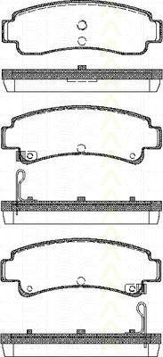 TRISCAN 8110 14167 комплект тормозных колодок, дисковый тормоз на NISSAN SUNNY III Liftback (N14)