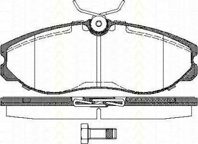 TRISCAN 8110 14174 комплект тормозных колодок, дисковый тормоз на NISSAN SERENA (C23M)