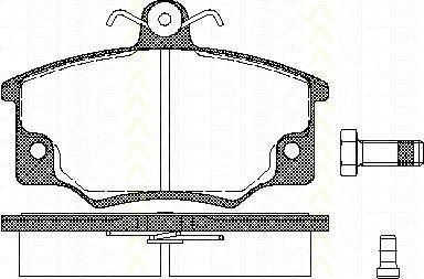 TRISCAN 8110 15901 комплект тормозных колодок, дисковый тормоз на FIAT UNO (146A/E)