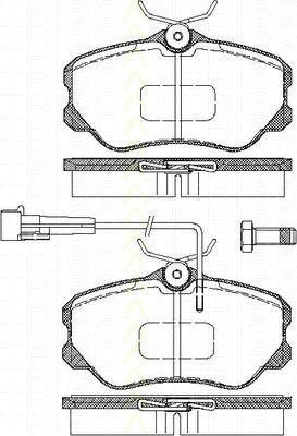 TRISCAN 8110 15952 комплект тормозных колодок, дисковый тормоз на FIAT CROMA (154)