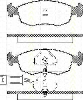 TRISCAN 8110 16829 комплект тормозных колодок, дисковый тормоз на FORD SCORPIO I (GAE, GGE)