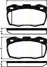 TRISCAN 8110 17021 комплект тормозных колодок, дисковый тормоз на LAND ROVER DEFENDER Station Wagon (LD)