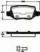 TRISCAN 8110 23045 комплект тормозных колодок, дисковый тормоз на MERCEDES-BENZ A-CLASS (W168)