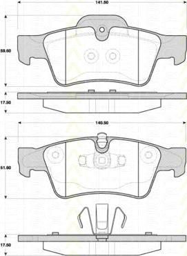 TRISCAN 8110 23054 комплект тормозных колодок, дисковый тормоз на MERCEDES-BENZ M-CLASS (W164)