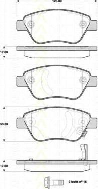 TRISCAN 8110 24029 комплект тормозных колодок, дисковый тормоз на OPEL CORSA D