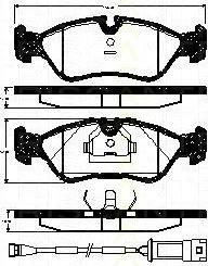 TRISCAN 8110 24891 комплект тормозных колодок, дисковый тормоз на OPEL OMEGA A (16_, 17_, 19_)