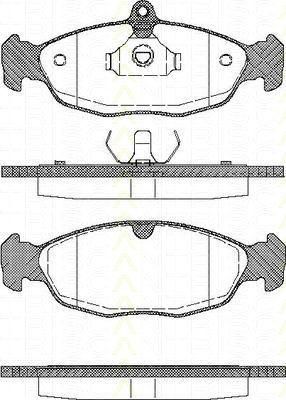 TRISCAN 8110 24957 комплект тормозных колодок, дисковый тормоз на OPEL ASTRA F Наклонная задняя часть (53_, 54_, 58_, 59_)