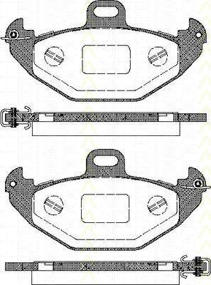 TRISCAN 8110 25007 комплект тормозных колодок, дисковый тормоз на RENAULT LAGUNA I (B56_, 556_)