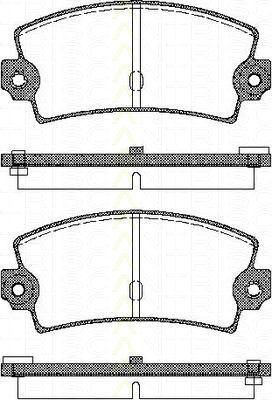 TRISCAN 8110 25016 комплект тормозных колодок, дисковый тормоз на LOTUS ESPRIT S4 (082)