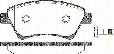 TRISCAN 8110 25020 комплект тормозных колодок, дисковый тормоз на RENAULT MEGANE II седан (LM0/1_)