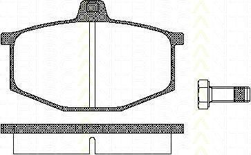 TRISCAN 8110 25754 комплект тормозных колодок, дисковый тормоз на RENAULT 4 (112_)