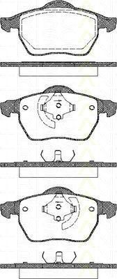 TRISCAN 8110 27008 комплект тормозных колодок, дисковый тормоз на VOLVO S70 (LS)