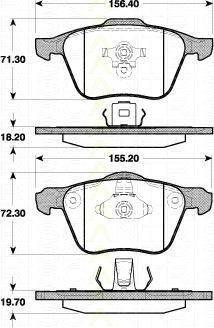 TRISCAN 8110 27010 комплект тормозных колодок, дисковый тормоз на VOLVO S60 I