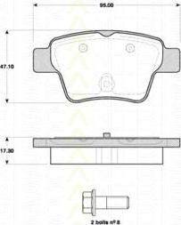 TRISCAN 8110 28039 комплект тормозных колодок, дисковый тормоз на PEUGEOT 207 (WA_, WC_)