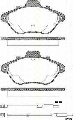 TRISCAN 8110 28940 комплект тормозных колодок, дисковый тормоз на PEUGEOT 605 (6B)