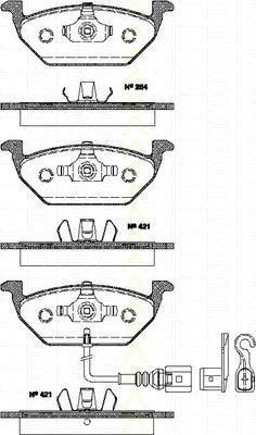 TRISCAN 8110 29039 комплект тормозных колодок, дисковый тормоз на SKODA OCTAVIA (1Z3)