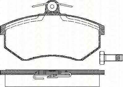 TRISCAN 8110 29120 комплект тормозных колодок, дисковый тормоз на AUDI 80 (89, 89Q, 8A, B3)