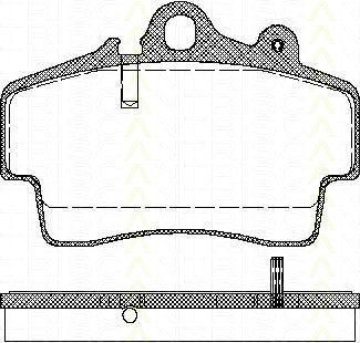 TRISCAN 8110 29162 комплект тормозных колодок, дисковый тормоз на PORSCHE BOXSTER (987)