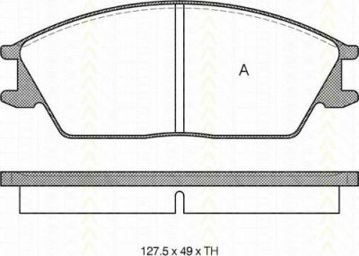 TRISCAN 8110 40852 комплект тормозных колодок, дисковый тормоз на HYUNDAI PONY седан (X-1)