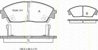 TRISCAN 8110 40885 комплект тормозных колодок, дисковый тормоз на HONDA PRELUDE III (BA)