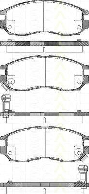 TRISCAN 8110 42010 комплект тормозных колодок, дисковый тормоз на HYUNDAI SANTAMO