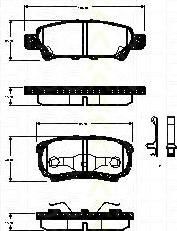 TRISCAN 8110 42024 комплект тормозных колодок, дисковый тормоз на MITSUBISHI LANCER седан (CY/Z_A)