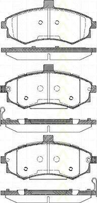 TRISCAN 8110 43025 комплект тормозных колодок, дисковый тормоз на HYUNDAI ELANTRA (XD)
