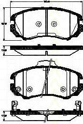 TRISCAN 8110 43027 комплект тормозных колодок, дисковый тормоз на HYUNDAI TUCSON (JM)