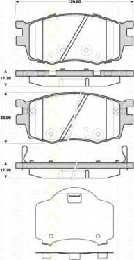 TRISCAN 8110 43031 комплект тормозных колодок, дисковый тормоз на HYUNDAI i20 (PB, PBT)