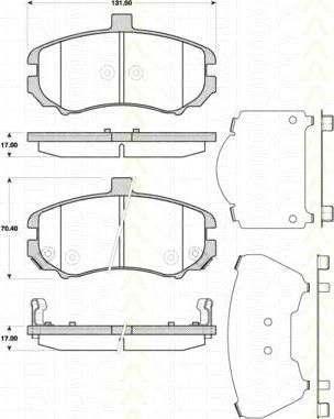 TRISCAN 8110 43034 комплект тормозных колодок, дисковый тормоз на HYUNDAI ELANTRA (XD)