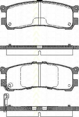 TRISCAN 8110 50008 комплект тормозных колодок, дисковый тормоз на MAZDA MPV I (LV)