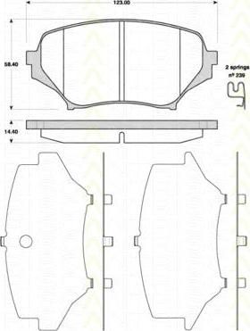 TRISCAN 8110 50025 комплект тормозных колодок, дисковый тормоз на MAZDA MX-5 III (NC)