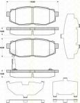 TRISCAN 8110 68183 комплект тормозных колодок, дисковый тормоз на SUBARU FORESTER (SJ)