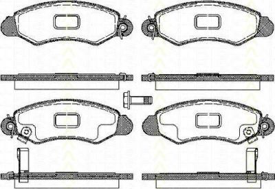 TRISCAN 8110 69008 комплект тормозных колодок, дисковый тормоз на SUZUKI SWIFT II седан (AH, AJ)