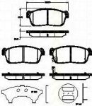 TRISCAN 8110 69011 комплект тормозных колодок, дисковый тормоз на SUZUKI IGNIS II