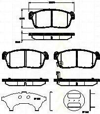 TRISCAN 8110 69011 комплект тормозных колодок, дисковый тормоз на SUZUKI IGNIS II