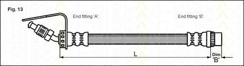 TRISCAN 8150 12109 тормозной шланг на ALFA ROMEO 159 (939)