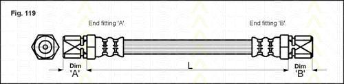 TRISCAN 8150 24108 тормозной шланг на OPEL MONZA A (22_)