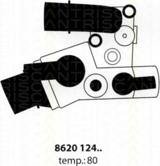 TRISCAN 8620 12480 термостат, охлаждающая жидкость на FIAT PUNTO (176)