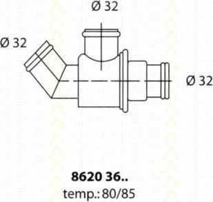 TRISCAN 8620 3685 термостат, охлаждающая жидкость на 3 (E21)