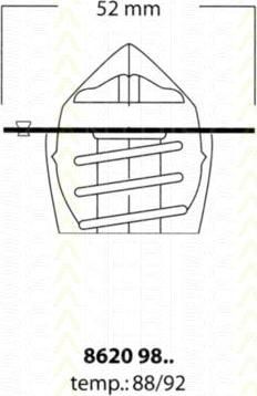 TRISCAN 8620 9892 термостат, охлаждающая жидкость на FORD SIERRA (GBG, GB4)