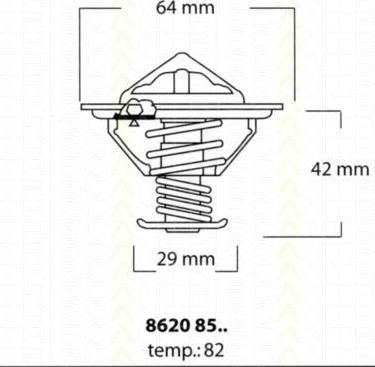 TRISCAN 8626 10061 датчик, температура охлаждающей жидкости на SUZUKI GRAND VITARA II (JT)