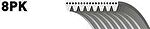 TRISCAN 8640 601245 поликлиновой ремень на PEUGEOT 5008