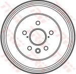 TRW DB4110 барабан торм. Toyota Camry 2.0i-2.0TD 86-91
