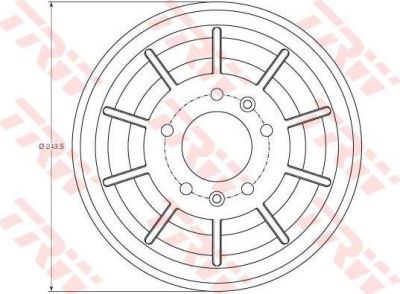 TRW DB4405 тормозной барабан на FIAT SCUDO фургон (272, 270)