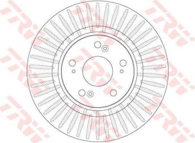 TRW DF6432S Диск тормозной HONDA ACCORD 2.0-2.2 08- передний вент.D=296мм.