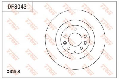 TRW DF8043 тормозной диск на MAZDA CX-7 (ER)