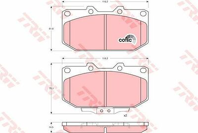 TRW GDB1006 Колодки тормозные перед. SUBARU Impreza 94-00 NISSAN 300ZX 90-95 (4106037P91)